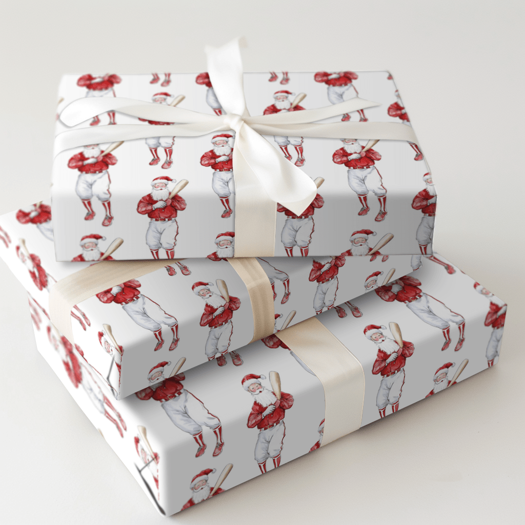 Batting Claus - Wrapping Paper - Aspen & Arlo