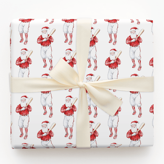 Batting Claus - Wrapping Paper - Aspen & Arlo