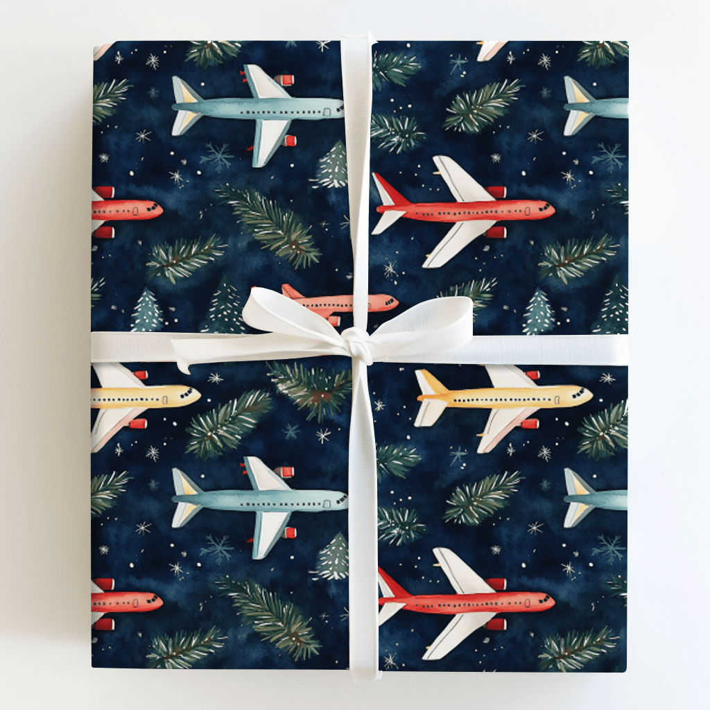 Racing Santa - Wrapping Paper - Aspen & Arlo