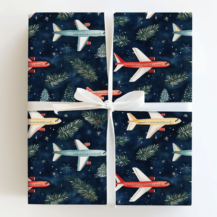 Racing Santa - Wrapping Paper - Aspen & Arlo
