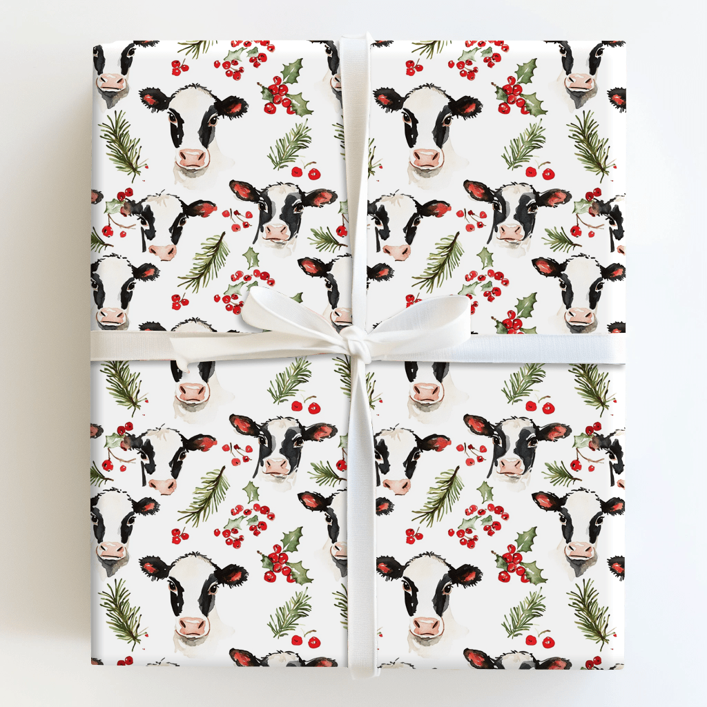 Moo - rry and Bright - Wrapping Paper - Aspen & Arlo