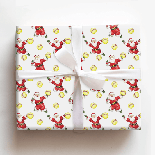 Santa Softpitch - Wrapping Paper - Aspen & Arlo
