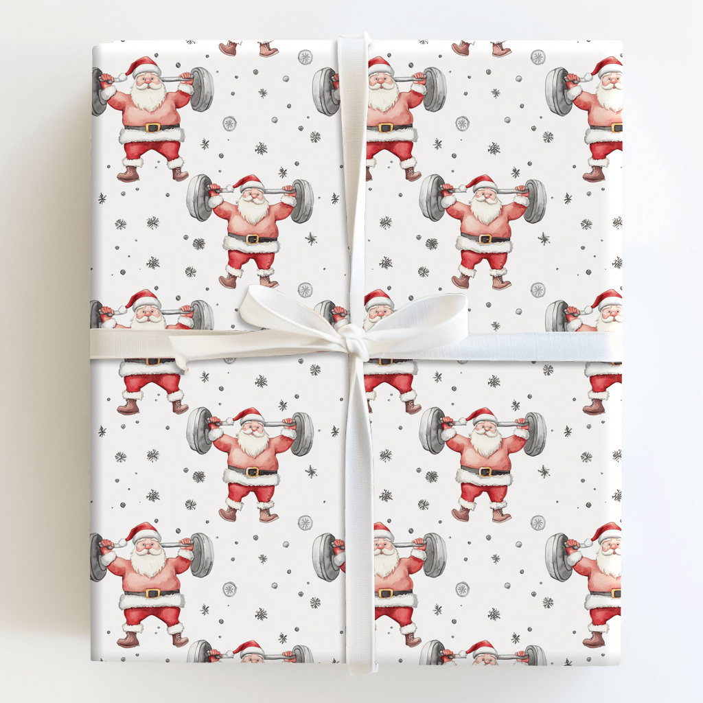 Santa's Swoll Season - Wrapping Paper - Aspen & Arlo