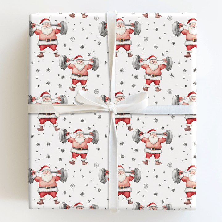 Santa's Swoll Season - Wrapping Paper - Aspen & Arlo