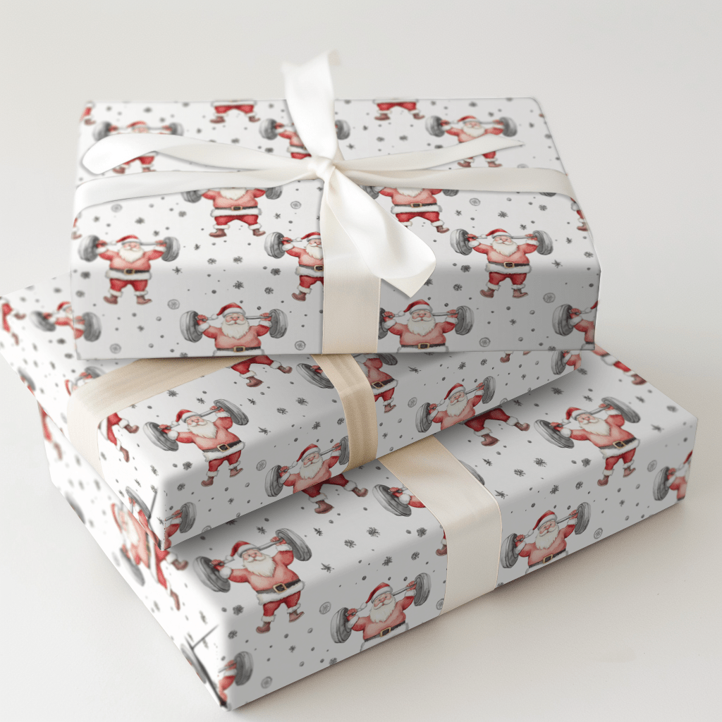 Santa's Swoll Season - Wrapping Paper - Aspen & Arlo