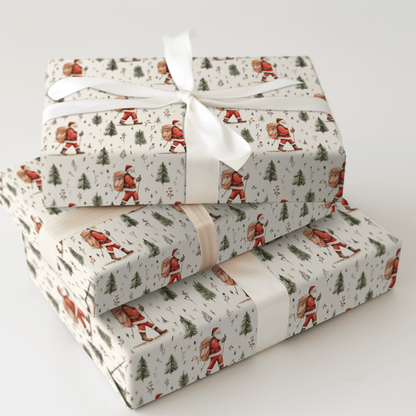 Hike Santa Hike - Wrapping Paper - Aspen & Arlo