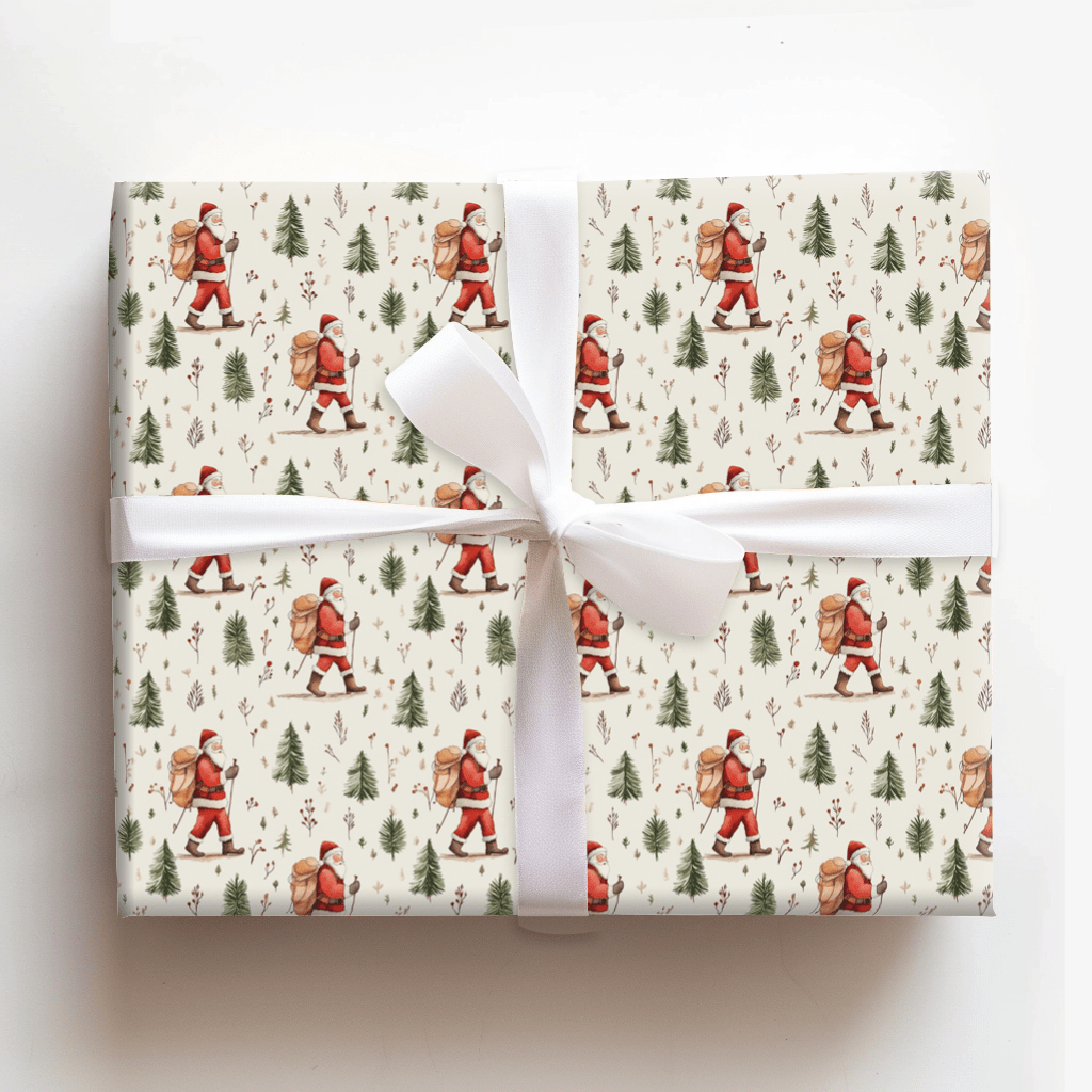 Hike Santa Hike - Wrapping Paper - Aspen & Arlo