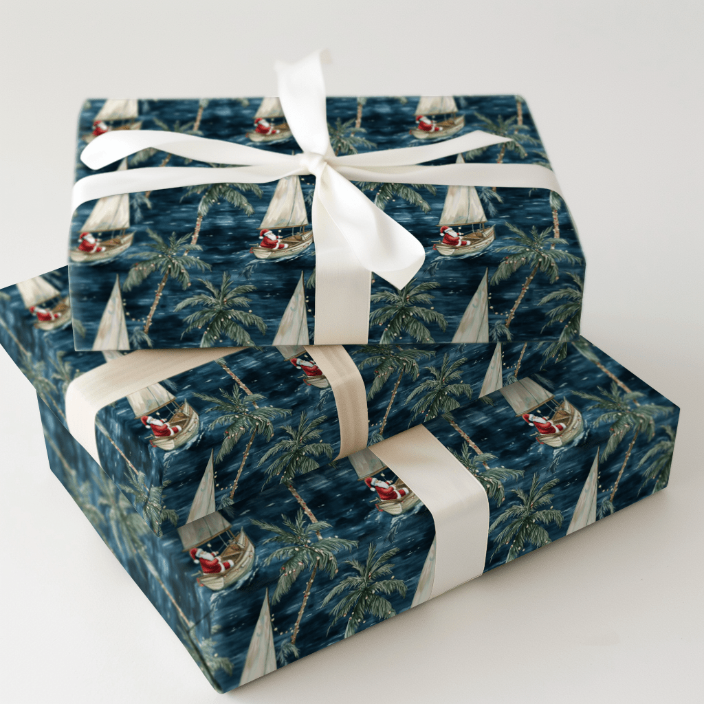 Sailaway Santa - Wrapping Paper - Aspen & Arlo