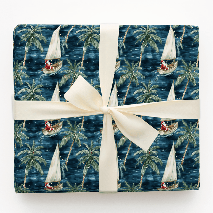 Sailaway Santa - Wrapping Paper - Aspen & Arlo