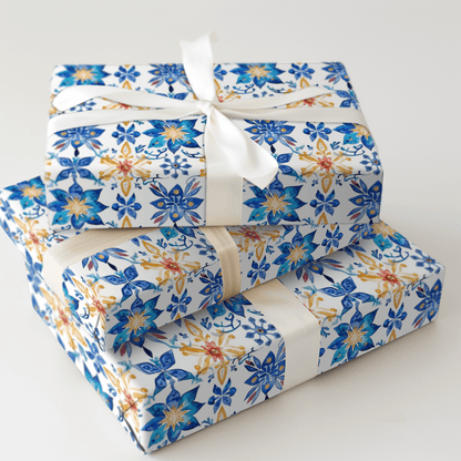 Dreidel Daisies - Wrapping Paper - Aspen & Arlo