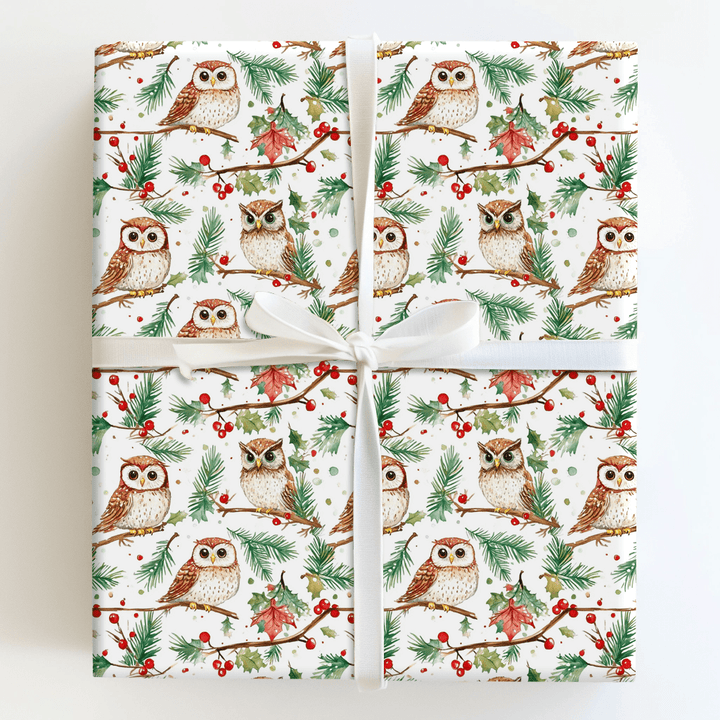 Hooting Holidays - Wrapping Paper - Aspen & Arlo