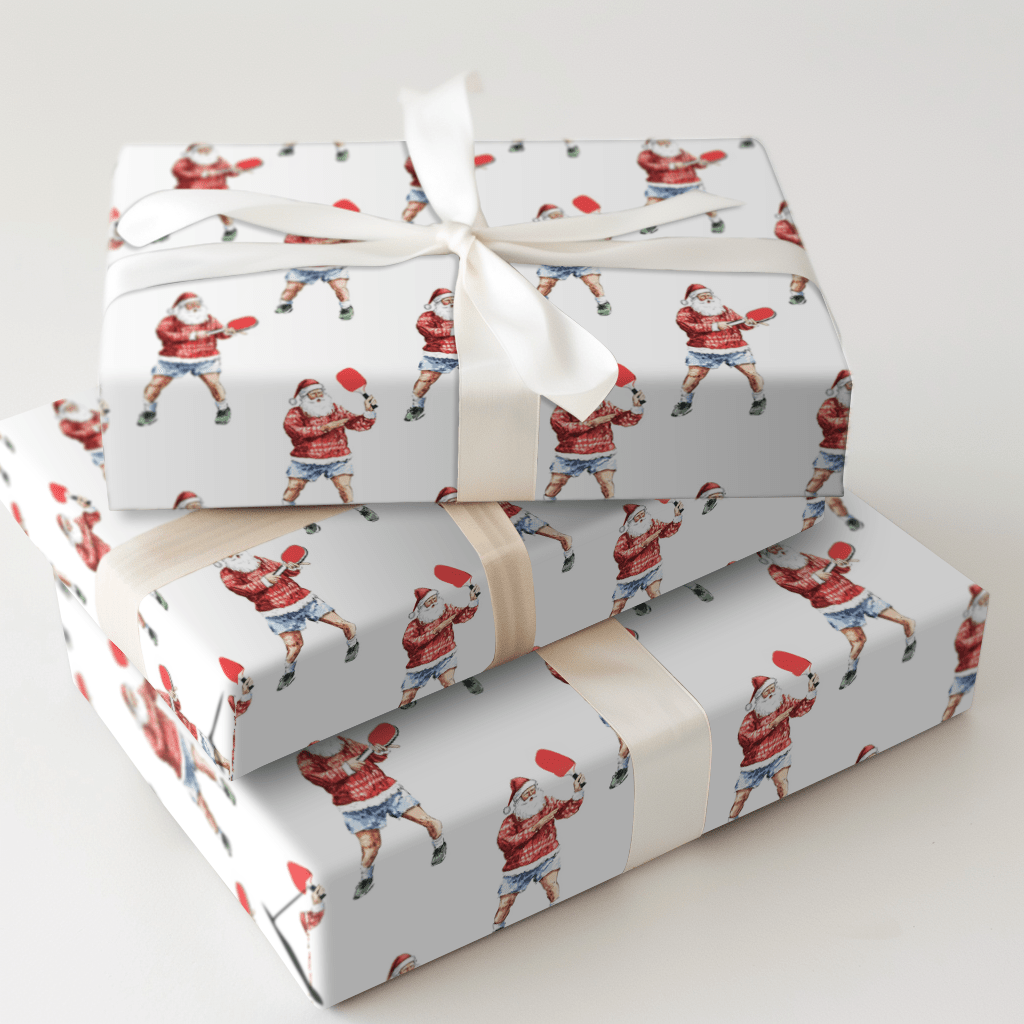 Santa's Serve and Swerve - Wrapping Paper - Aspen & Arlo