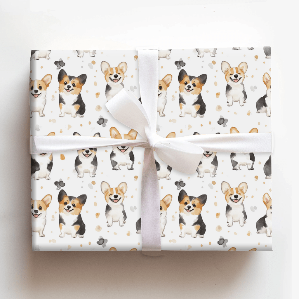 Corgi Love - Wrapping Paper - Aspen & Arlo