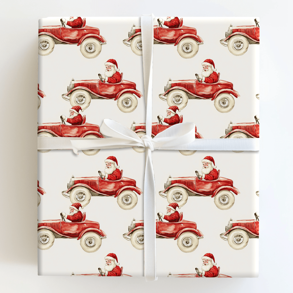 Sleigh Car - Wrapping Paper - Aspen & Arlo