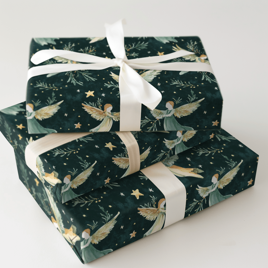 On Angels Wings - Wrapping Paper - Aspen & Arlo