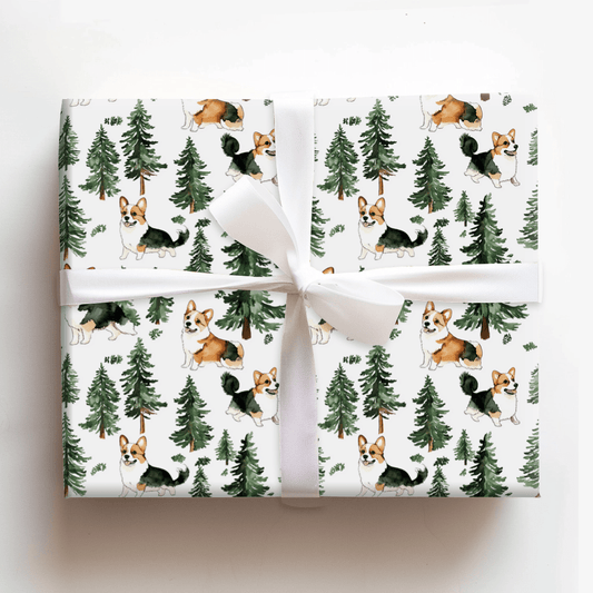 Snow Day for Corgis - Wrapping Paper - Aspen & Arlo