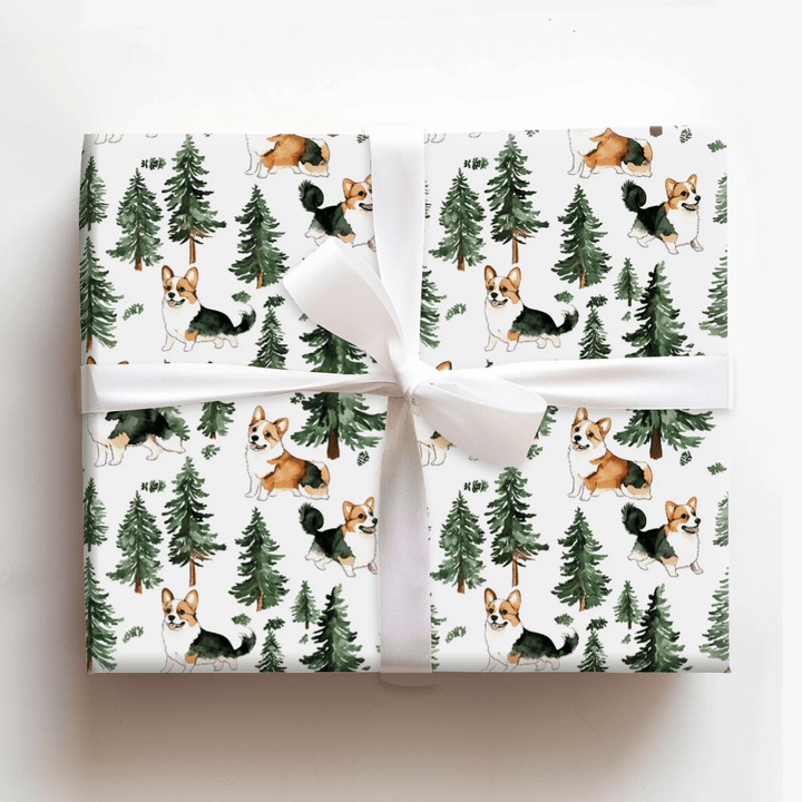 Snow Day for Corgis - Wrapping Paper - Aspen & Arlo