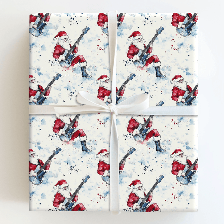 Guitar Claus - Wrapping Paper - Aspen & Arlo