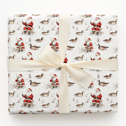 Duck Santa - Wrapping Paper - Aspen & Arlo