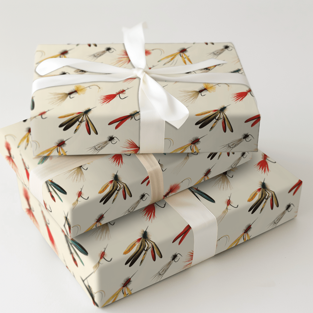 Fly Fishing Away - Wrapping Paper - Aspen & Arlo