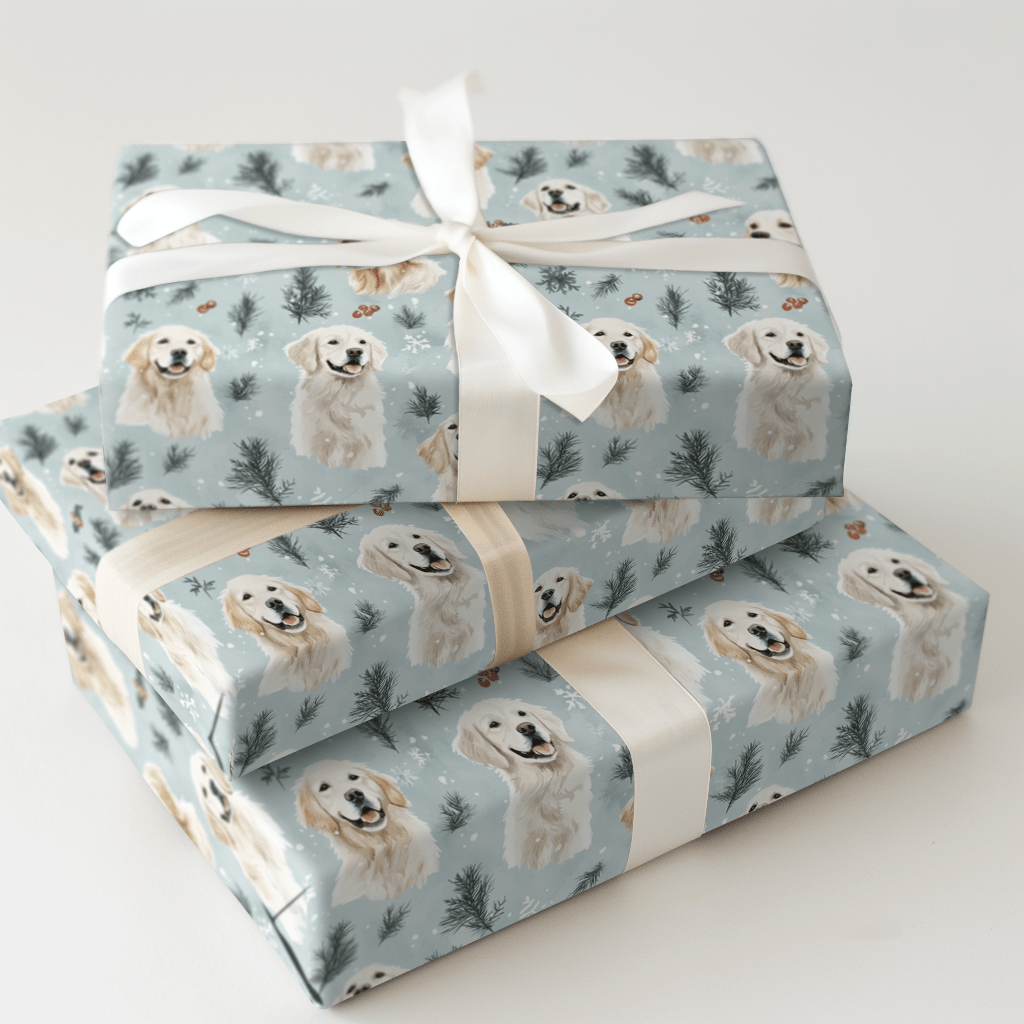 Frosted Golden Dreams - Wrapping Paper - Aspen & Arlo