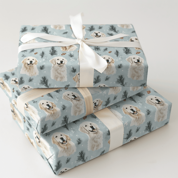 Frosted Golden Dreams - Wrapping Paper - Aspen & Arlo