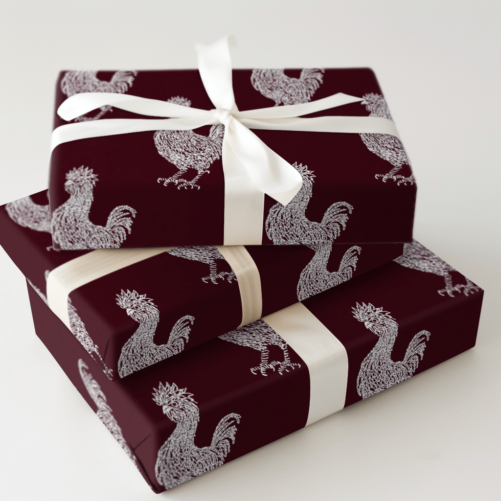 Maroon Grit - Wrapping Paper - Aspen & Arlo