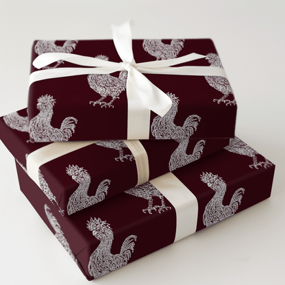 Maroon Grit - Wrapping Paper - Aspen & Arlo
