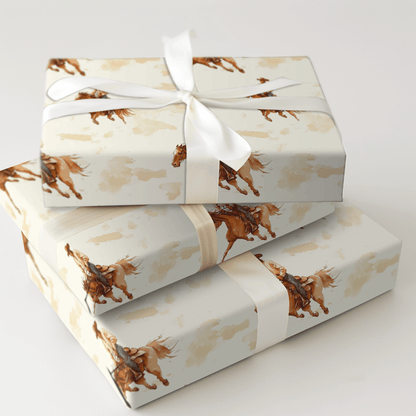 Golden Gallop - Wrapping Paper - Aspen & Arlo