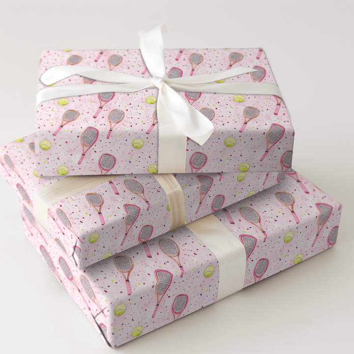 Pink Racket - Wrapping Paper - Aspen & Arlo