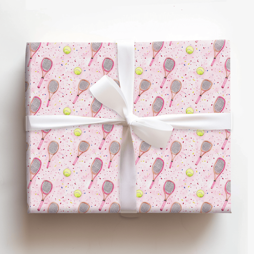 Pink Racket - Wrapping Paper - Aspen & Arlo