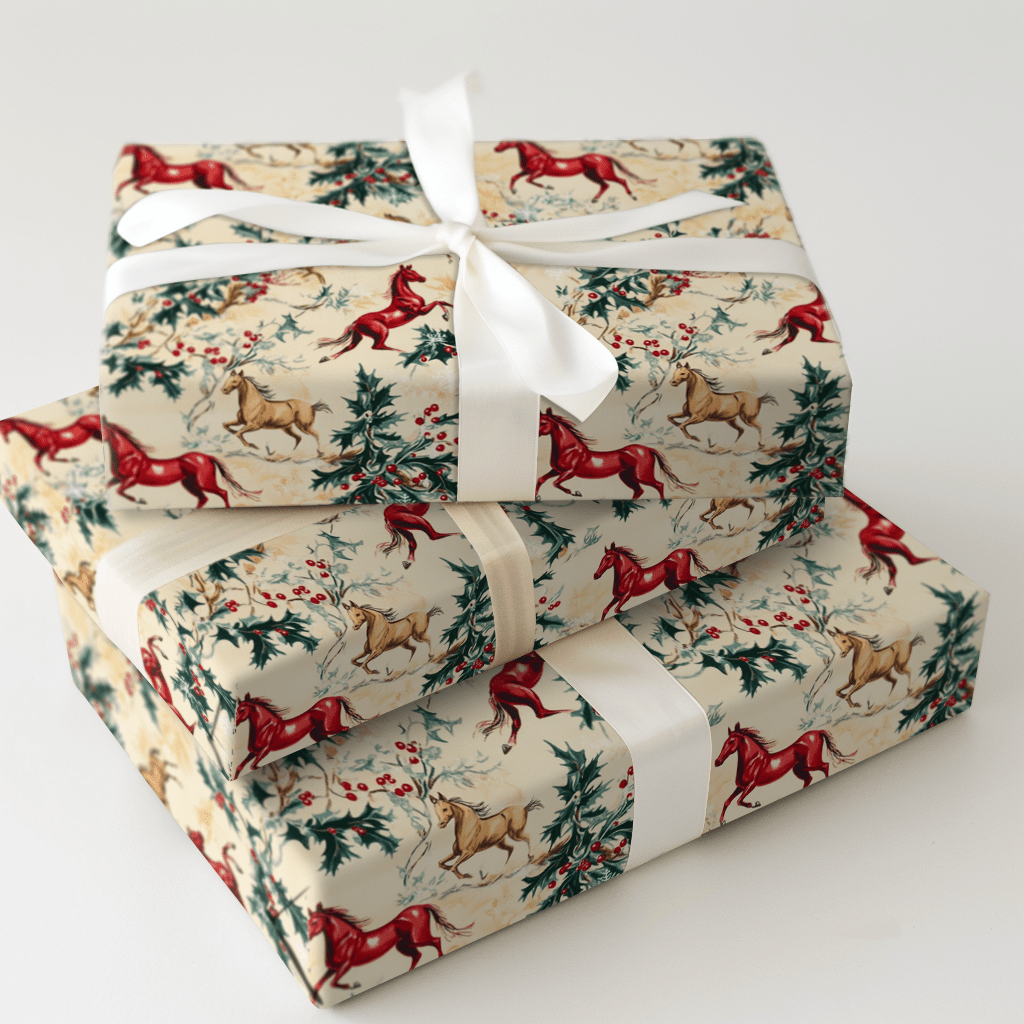 Holly and Hooves - Wrapping Paper - Aspen & Arlo