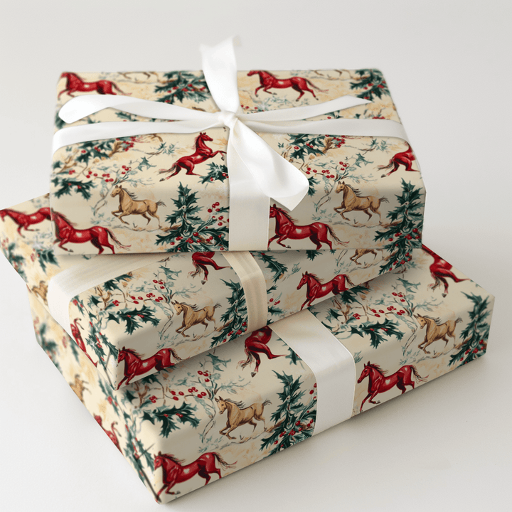 Holly and Hooves - Wrapping Paper - Aspen & Arlo