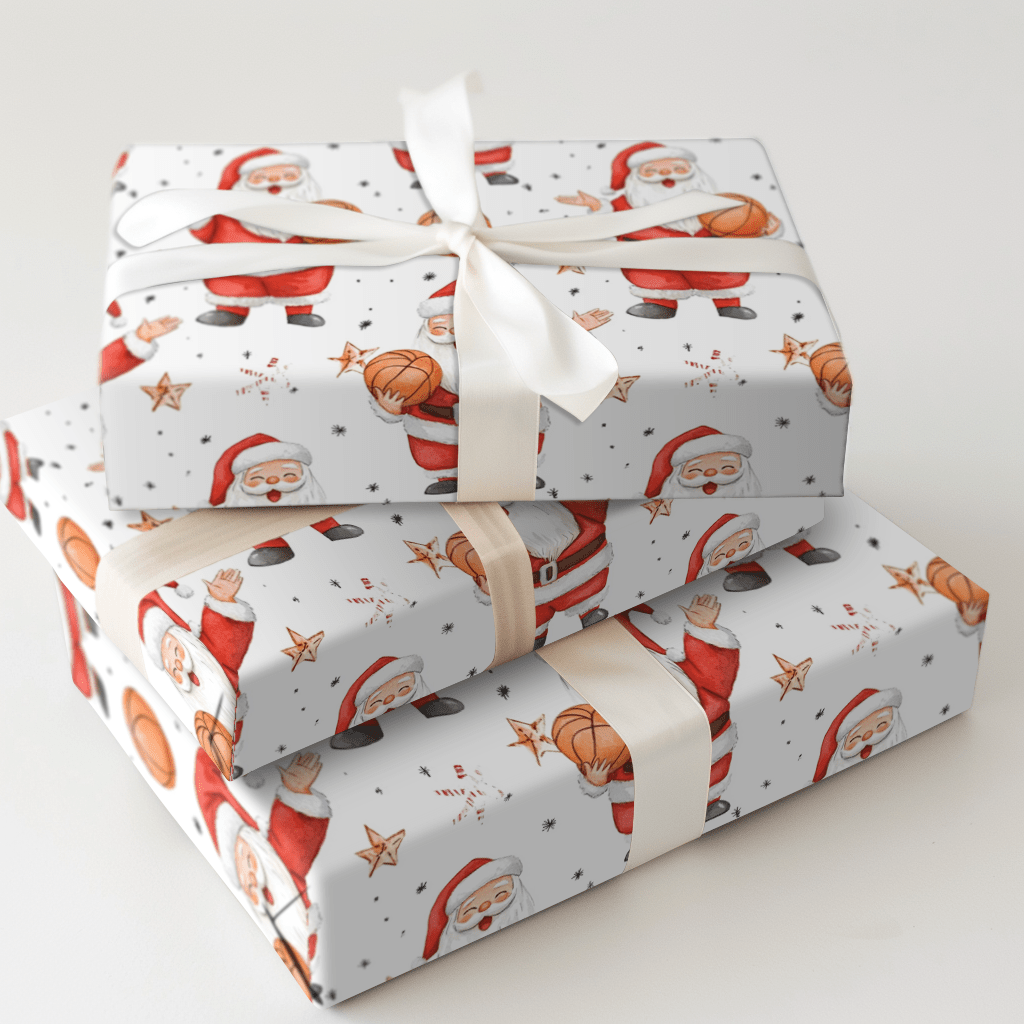 Hoops and Ho Ho Hos - Wrapping Paper - Aspen & Arlo