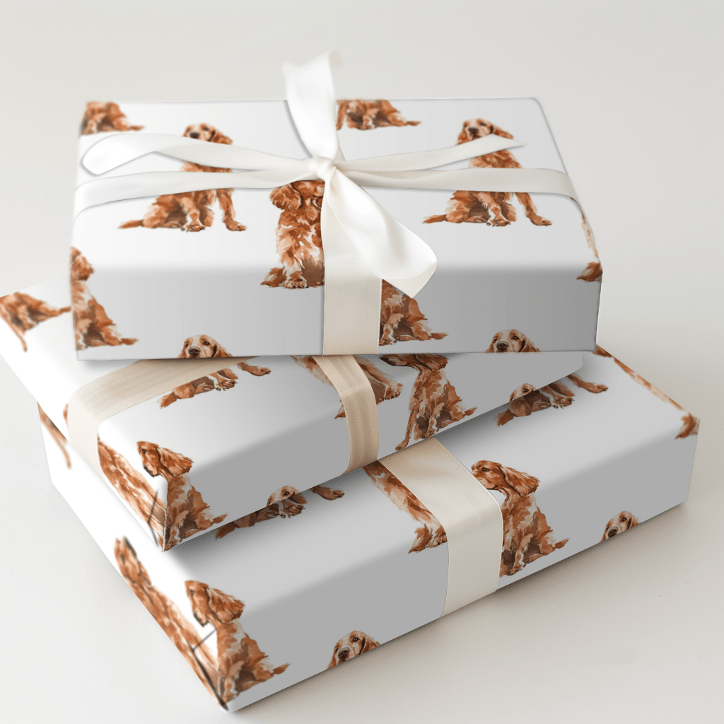 Irish Setters Sittiin' - Wrapping Paper - Aspen & Arlo