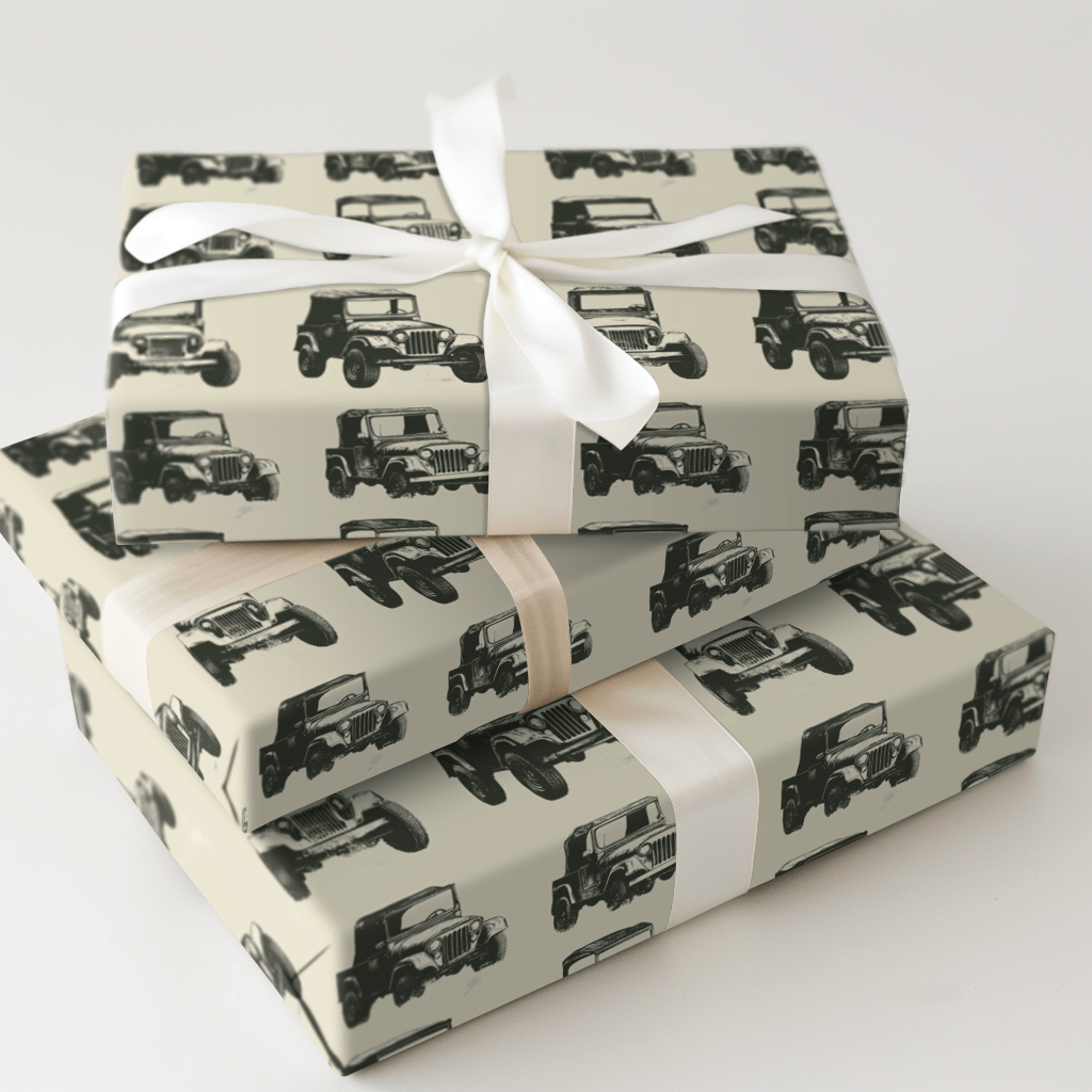 Jeff's Jeep - Wrapping Paper - Aspen & Arlo