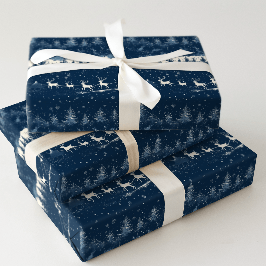 Midnight Sleigh Ride - Wrapping Paper - Aspen & Arlo