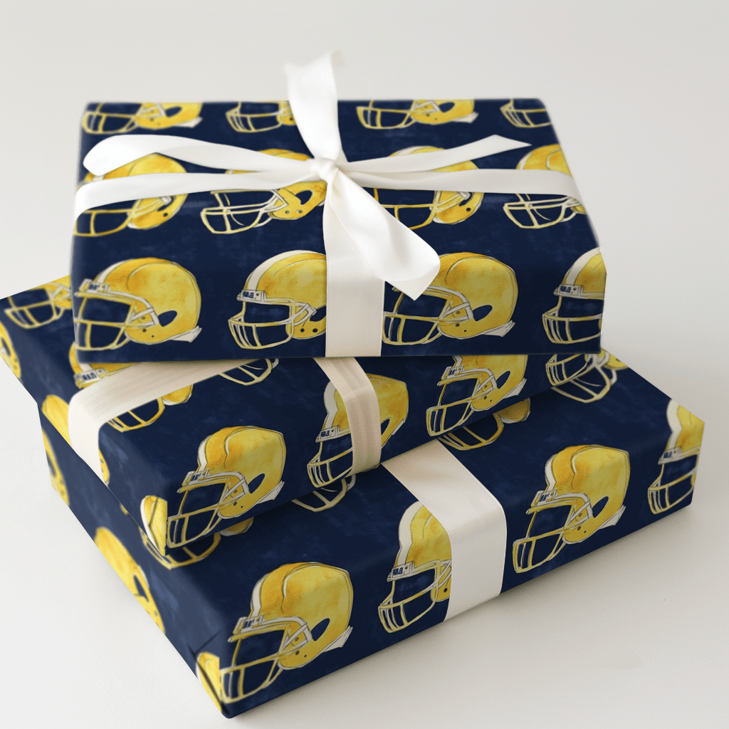 Cheering on Blue - Wrapping Paper - Aspen & Arlo