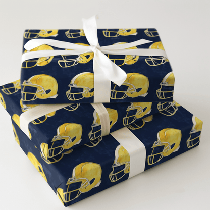 Cheering on Blue - Wrapping Paper - Aspen & Arlo