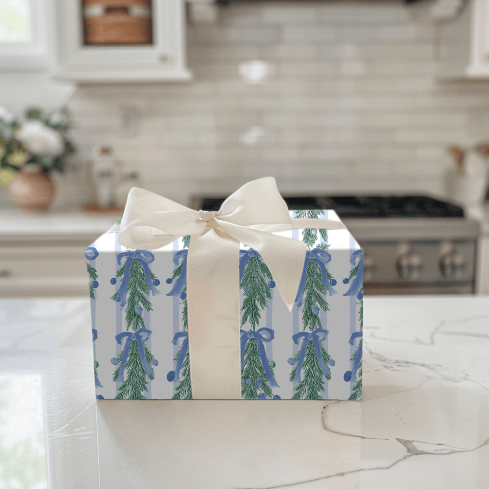 Periwinkle Garland - Wrapping Paper - Aspen & Arlo
