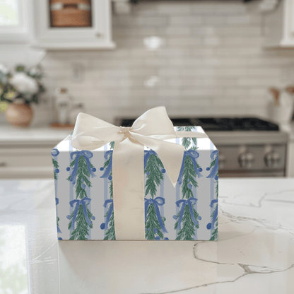 Periwinkle Garland - Wrapping Paper - Aspen & Arlo