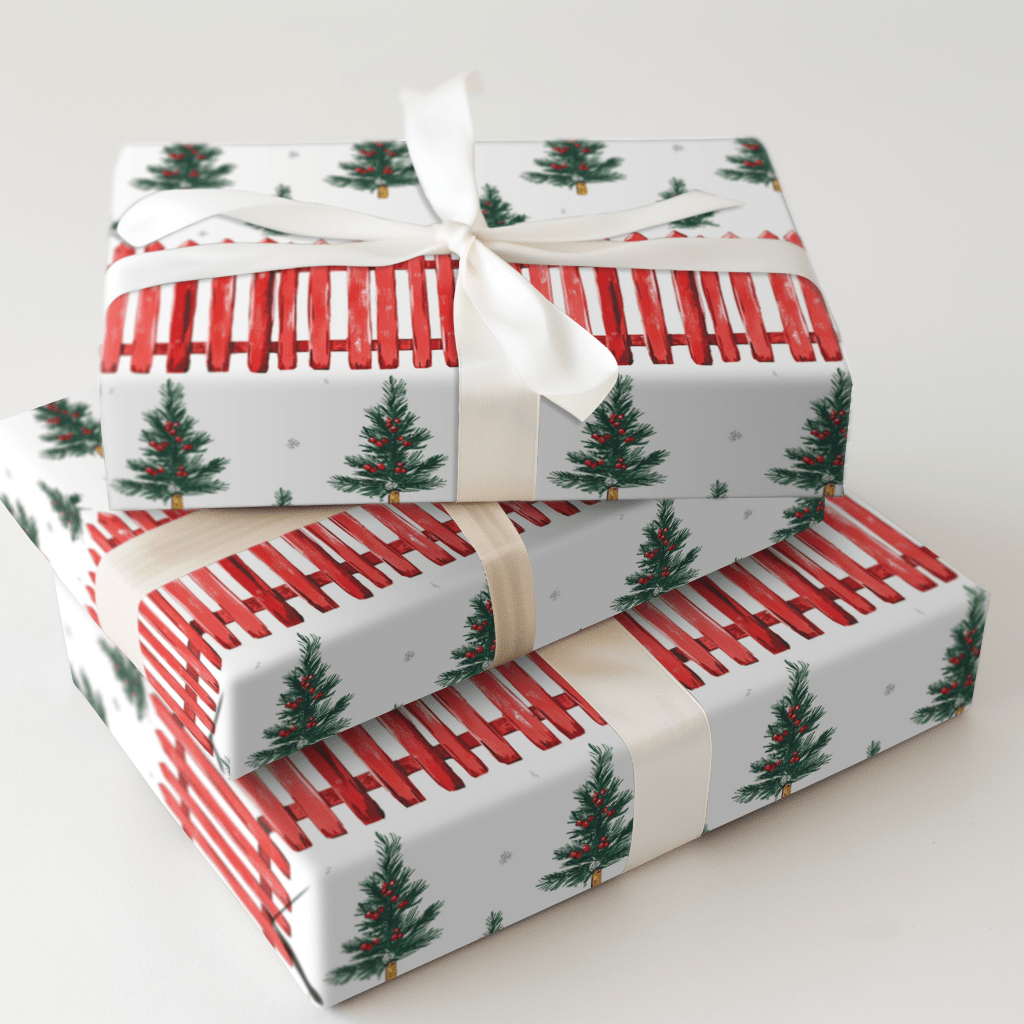 Picket Fence - Wrapping Paper - Aspen & Arlo