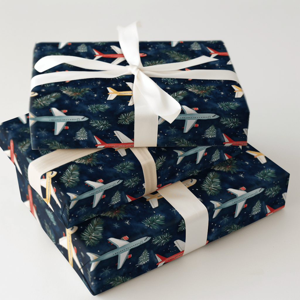 Racing Santa - Wrapping Paper - Aspen & Arlo