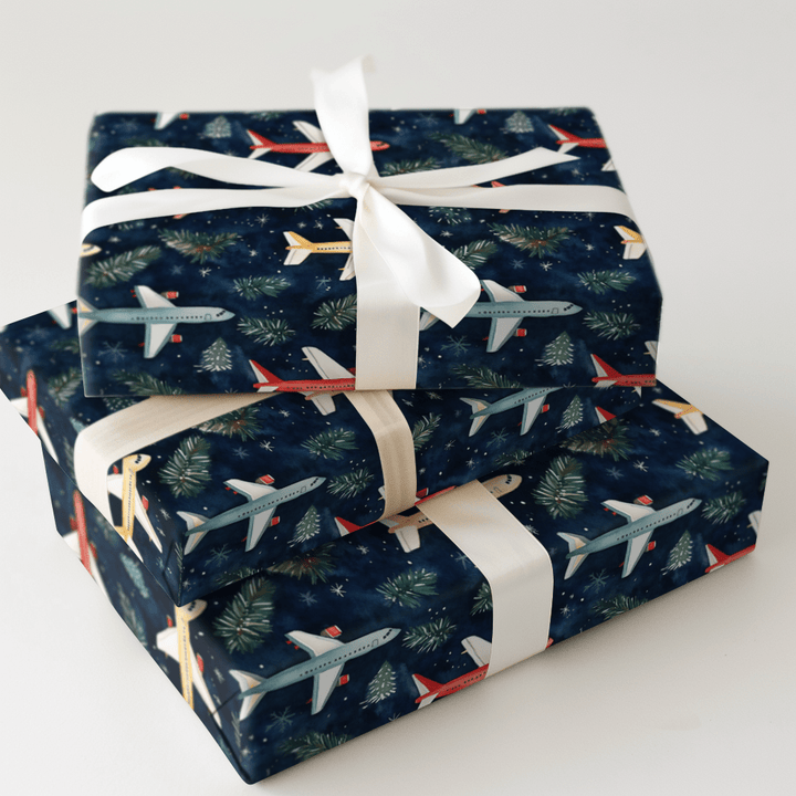 Racing Santa - Wrapping Paper - Aspen & Arlo