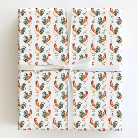 Rooster Time - Wrapping Paper - Aspen & Arlo