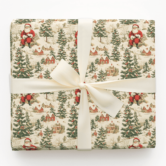 Santa, the Old Timer. - Wrapping Paper - Aspen & Arlo