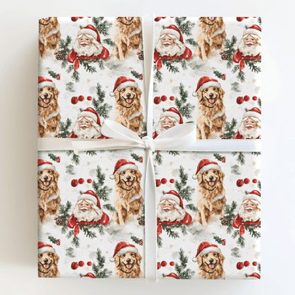 Santas Golden Helper - Wrapping Paper - Aspen & Arlo