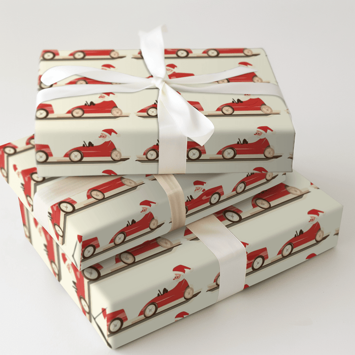 Santas Fast Lane - Wrapping Paper - Aspen & Arlo