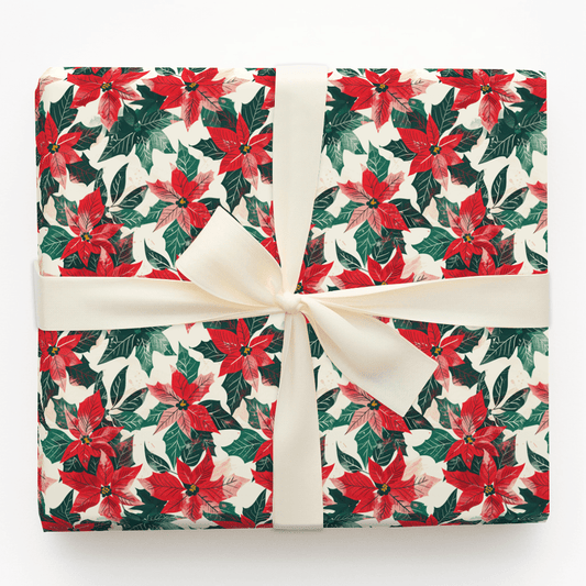 Set of Poinsettia - Wrapping Paper - Aspen & Arlo