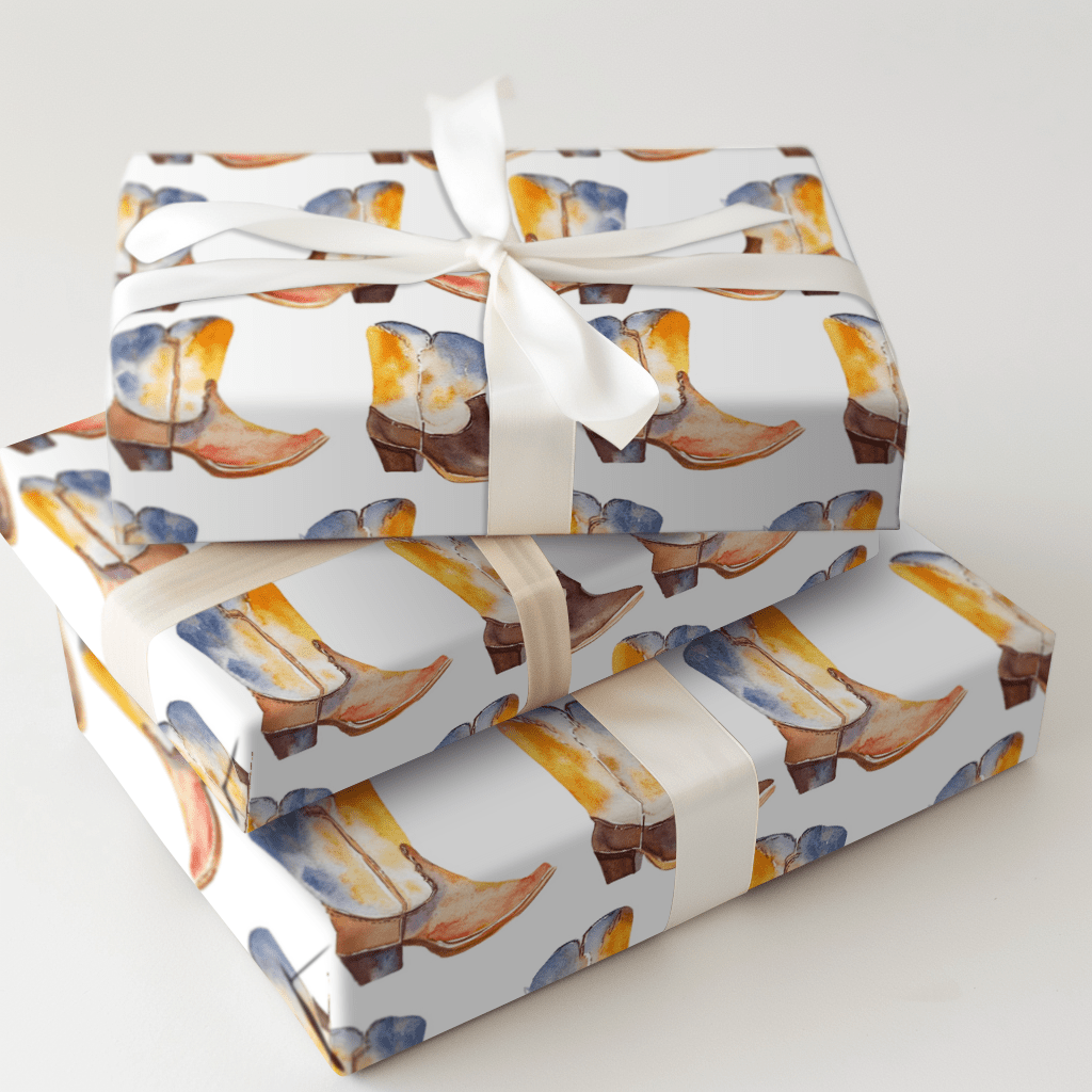 Showed Up in Boots - Wrapping Paper - Aspen & Arlo